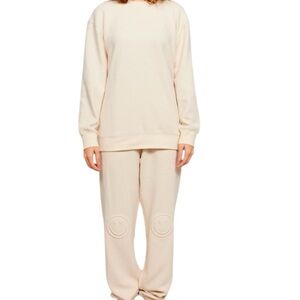 Samii Ryan x Smiley thermal crewneck top and pants set